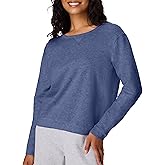 Hanes womens Crewneck Sweatshirt, Ecosmart Fleece Pullover With V-notch, Sweatshirt for Women