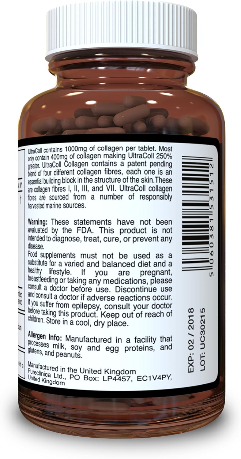 UltraColl Marine Collagen 1000mg x 1080 Tablets (6 Bottles of 180 Tablets - Image 3