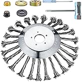 BOYUANSCH 10 Inch Heavy Duty Steel Wire Trimmer Head, Universal Weed Eater Head &amp; Blades Replacement Attachment, removes Moss, Rust &amp; Weeds for Pavement Gaps, Concrete Driveway Hard Surfaces