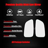 Ampper Large Frameless Blind Spot Mirrors Pack of 2 - 2.72 x 1.69 in view 5