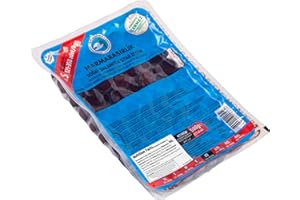 Marmarabirlik Black Olives, Turkish Pickled Olives, Hand-Picked, Healthy Snacks, Mediterranean Taste, Perfect for Salads and Mezze Platters, Vegan, Kosher and Halal, Large, 17.6 Oz (500g)