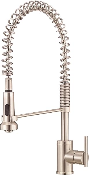 Danze D455058ss Parma Pre Rinse Single Handle Spring Spout Kitchen Faucet Stainless Steel Stainless Steel Amazon Com