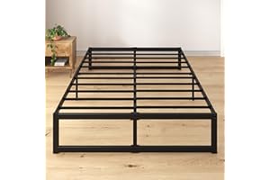 ZINUS ABEL 14 Inch Platform Bed Frame, Steel Slat Support, Easy Assembly, No Box Spring Needed, Eco Friendly WonderBox(TM) Packaging, Black, Queen