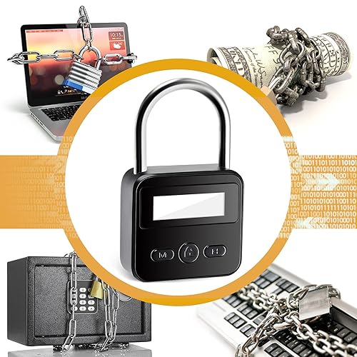 Electronic Timer Padlock - 99 Hour USB Rechargeable Time Lock With LCD Display