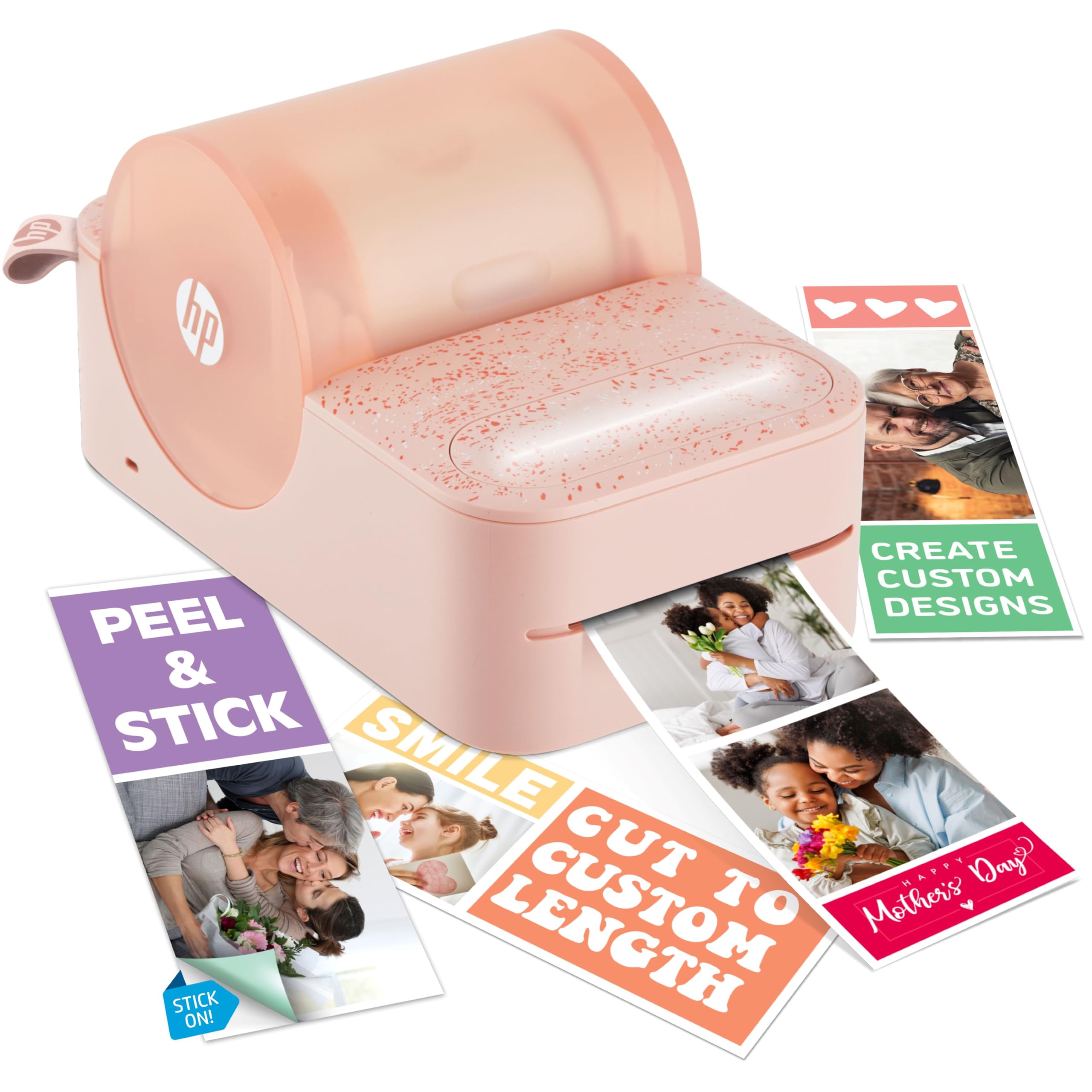 HP Sprocket Panorama Instant Color Label & Smartphone Portable Photo Printer, 2x.5-9 inch (5x1.3-23 cm) Zink Sticky-Back Photos, Create Photobooth Strips & Custom Designs in App, For Home Use, Pink
