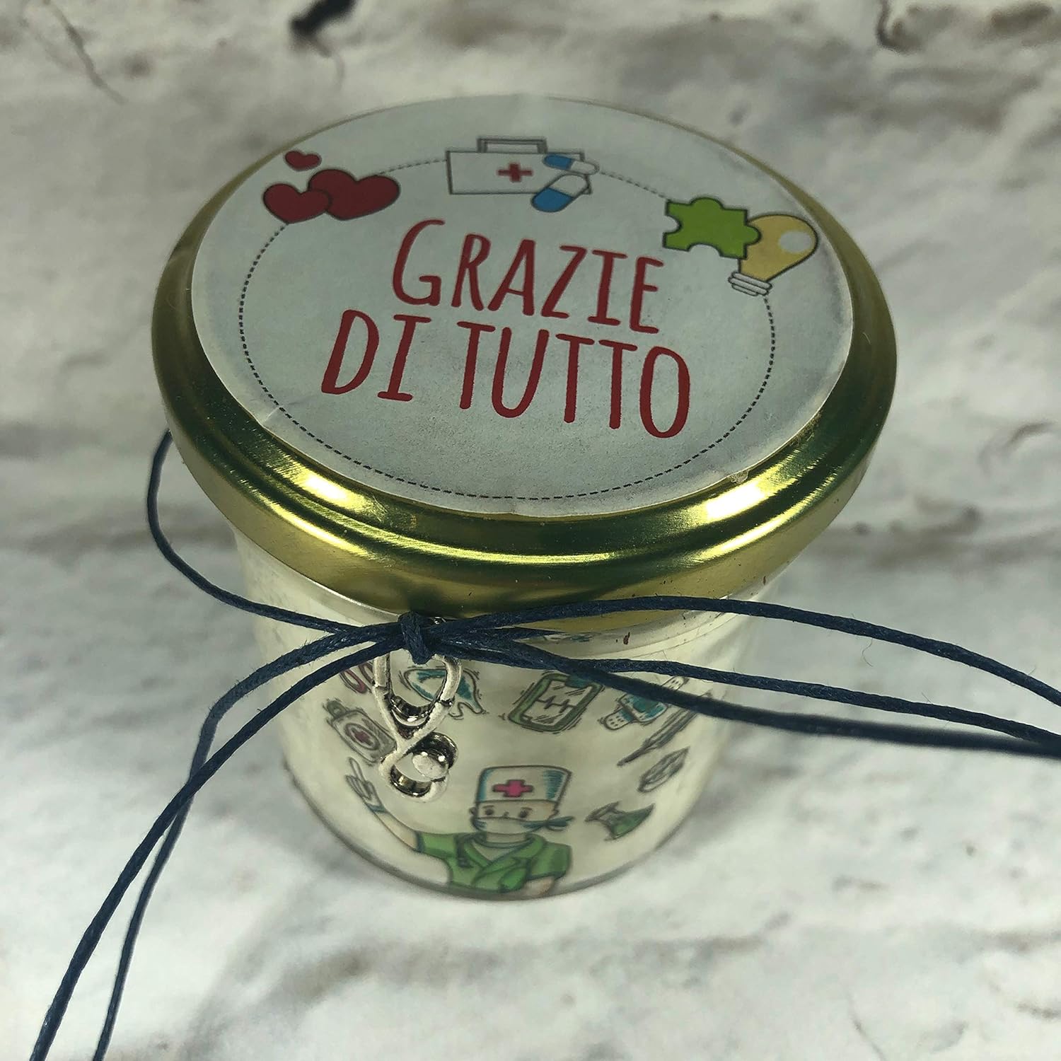 Regalo Per Dottore O Dottoressa Candela In Cera Di Soia Personalizzata Idea Regalo Per Medico Pediatra Chirurgo Infermiera Paramedico Amazon It Handmade