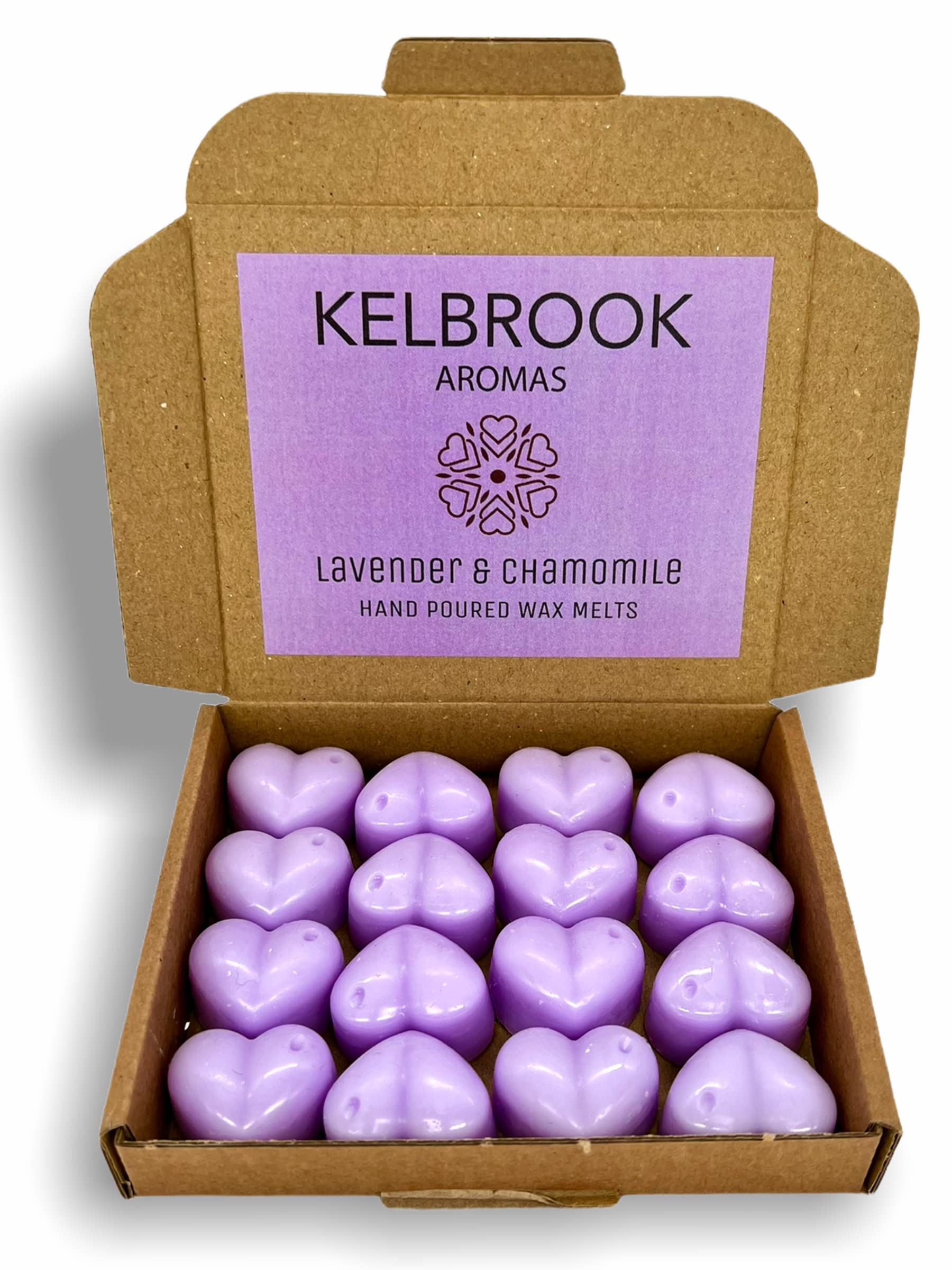 Wax Melts - Lavender and Chamomile | 16 Pack | Strong Scented | Made in the UK | Plastic Free | Vegan