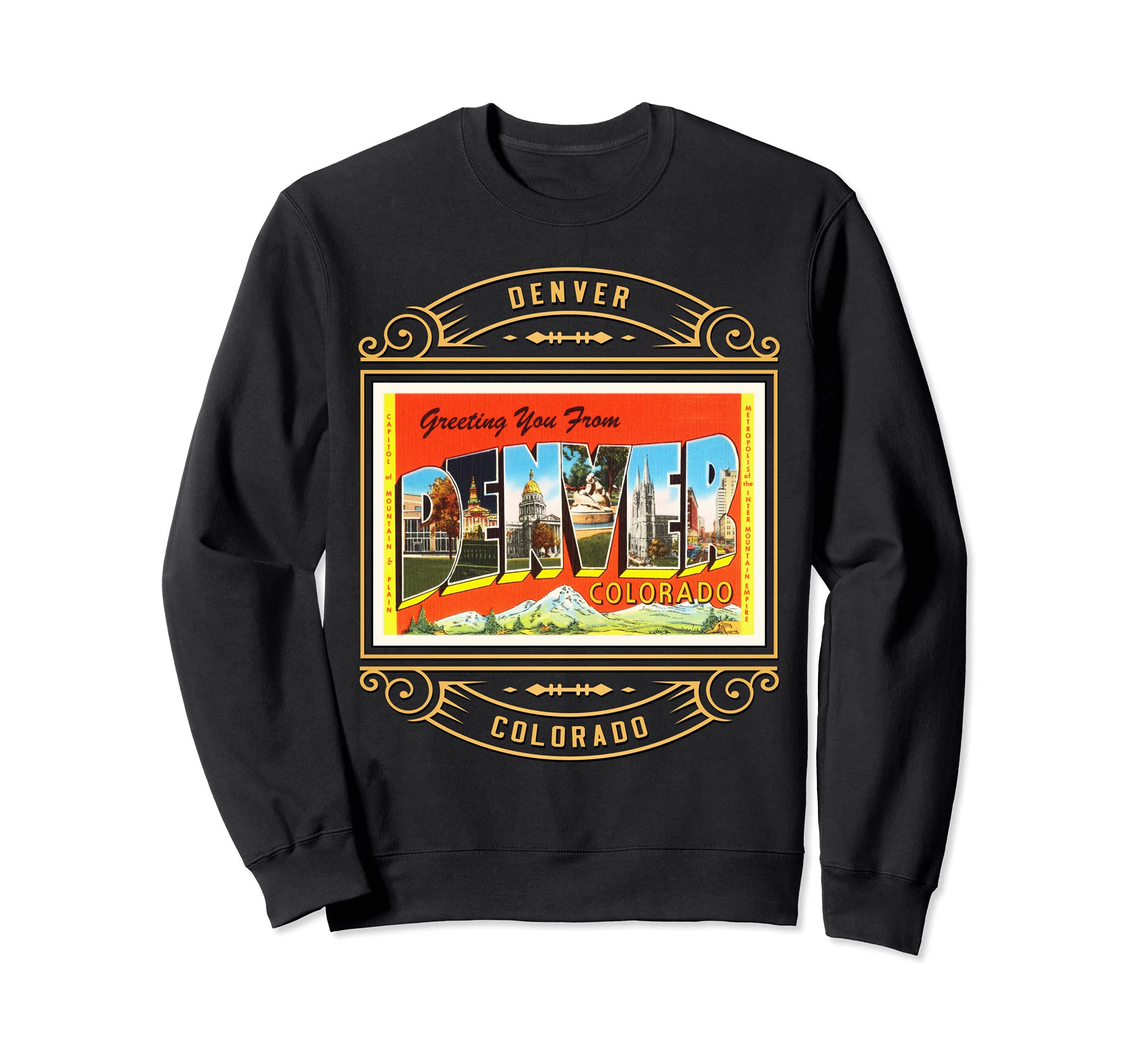 Denver Colorado CO Large Letter Travel Postcard 1 Sweatshirt