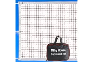 MILKY HOUSE Badminton Net, Badminton Nets with Carry Bag, Folding Badminton Tennis Volleyball Net, Professional Badminton Nets, 20FTx2.5FT Standard Shuttlecock Replacement Net for Outdoor Indoor Beach Schoolyard