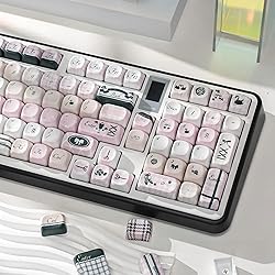 COOMICKEY MOA Profile Cute Keycaps, 134 Keys PBT