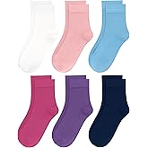 SIPCOLOR Womens Viscose Bamboo Crew Socks Thin Casual Ultra Soft Colorful Above Ankle Socks Breathable Comfortable 3/6 Pairs