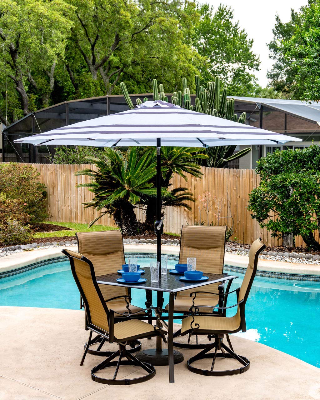 Pebble Lane Living Striped Powder Coated Buy Online In El Salvador At Desertcart