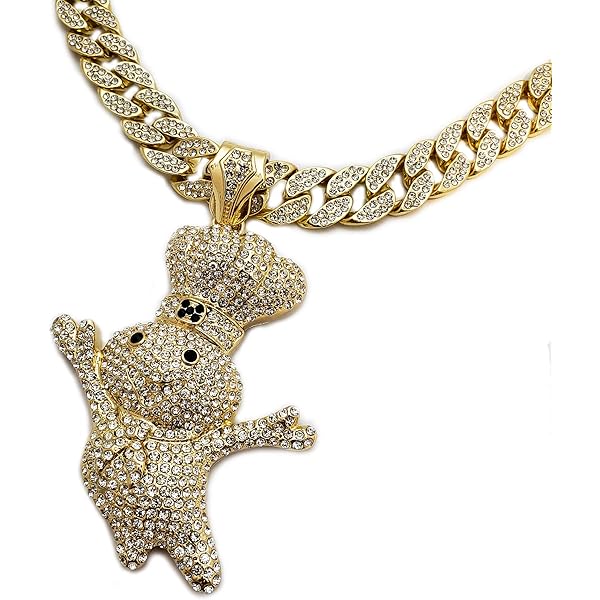 BLINGFACTORY Hip Hop Punky Style Gold Plated CZ Large