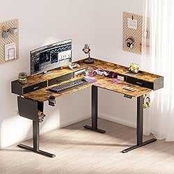 WALKINGDESK 63 Inches Height Adjustable L Shaped
