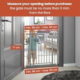 hauck Safety Gate Stop N Safe 2 with 21 cm Extension 96-101 cm Grey view 3