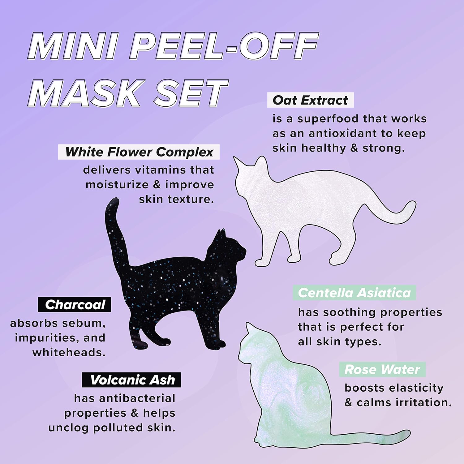 I DEW CARE Mini Meow Trio | Peel Off Face Mask Set: Hydrating Mask, Illuminating Mask, Exfoliating Mask | Korean Skincare, Facial Treatment, Cruelty-free, Gluten-free, Paraben-free : Beauty