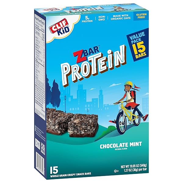 ZBAR PROTEIN – CHOCOLATE FLAVORED MINT – CRISPY SNACK BARS – MADE WITH ORGANIC OATS – NON-GMO – 5G PROTEIN – GLUTEN FREE PROTEIN BARS (15 PACK)