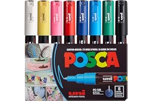 8 Posca Markers 1M, Posca Pens for Art Supplies, School Supplies, Rock Art, Fabric Paint, Fabric Markers, Paint Pen, Art Markers, Posca Paint Markers