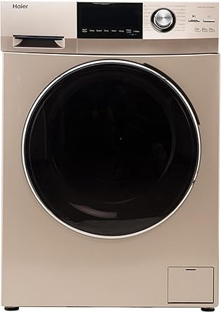 Haier 8 kg Fully-Automatic Front Loading Washing Machine (HW80-BD12756NZP, Golden)