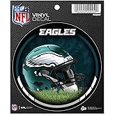 Rico Industries NFL Football Philadelphia Eagles Helmet Round Team Color Vinyl Decal