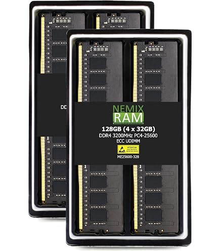 NEMIX RAM 128GB (4X32GB) DDR4 3200MHz PC4-25600 2Rx8 1.2V CL22 288