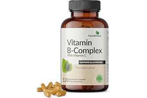 Futurebiotics Vitamin B Complex with Vitamin C Supports Energy Production, Nervous System & Immune Support - Non-GMO, 120 Vegetarian Capsules