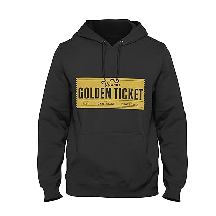Igtees Herren Kapuzenpullover schwarz Black (Gold Print)