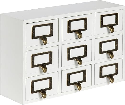 Amazon Com Kate And Laurel Apothecary Wood Desk Drawer Set 9