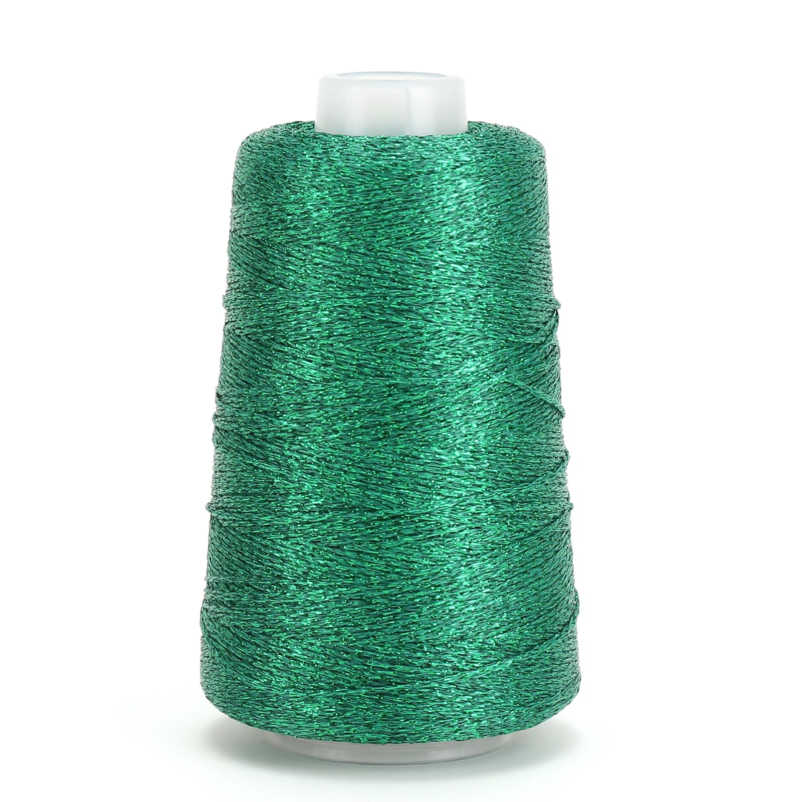Photo 1 of 80g Crochet Thread, Metallic Round Band Yarn, Lurex Sparkle Yarn for Clothes, Car & Keychain Charms (Green)