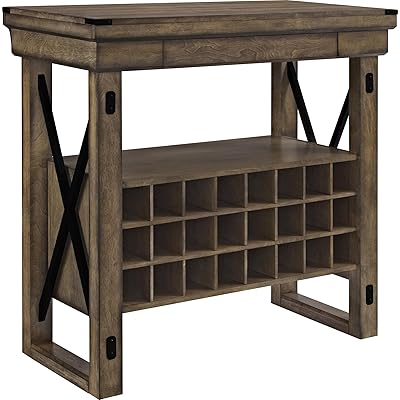 Buy Rustic Gray Wood Veneer Bar Cabinet Online Jordan Ubuy