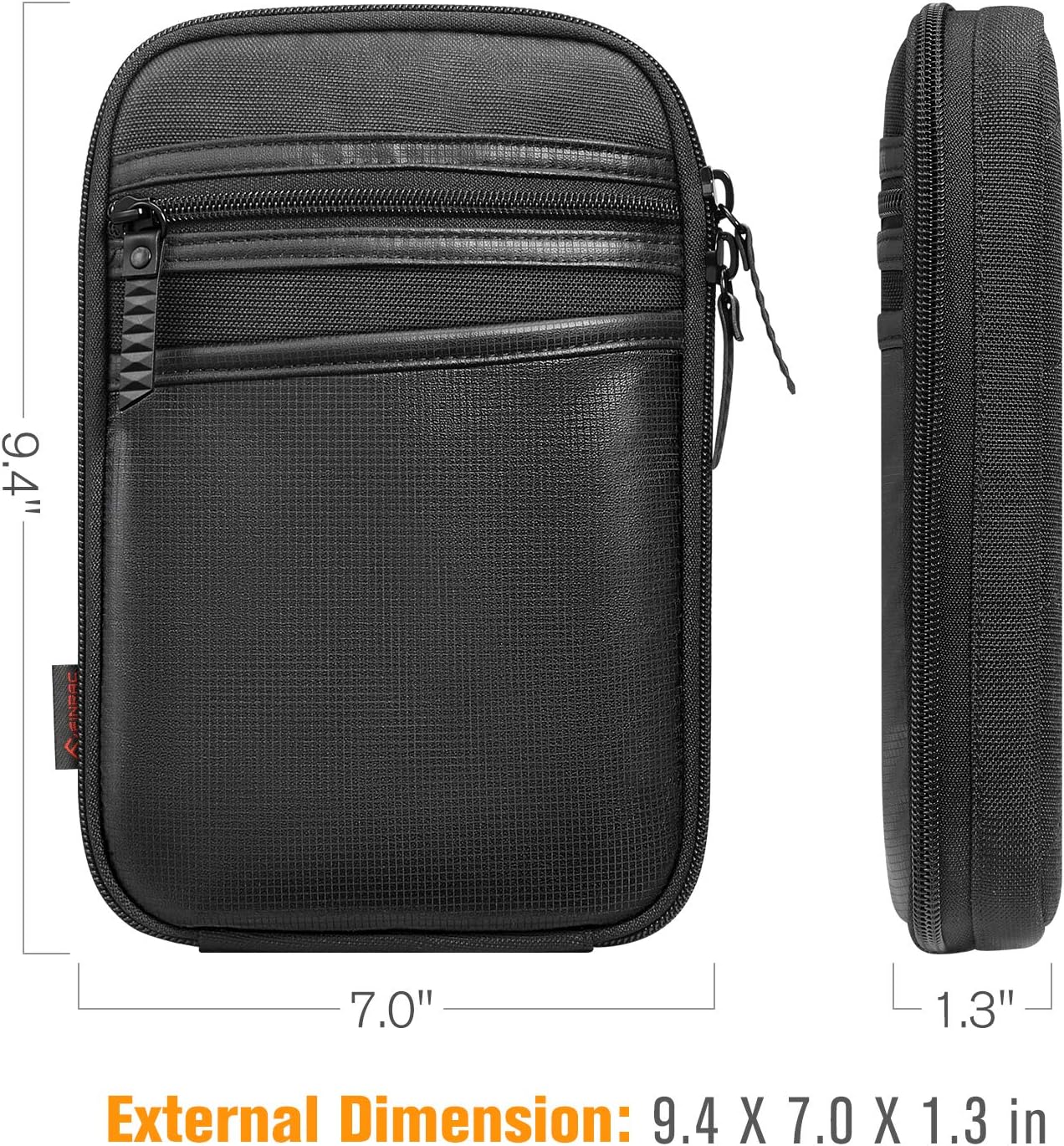 FINPAC Concealed Carry Gun Pouch, Pistol Holster Fanny Pack Waist Pocket for Handgun with Belt Loops, Black: Sports & Outdoors