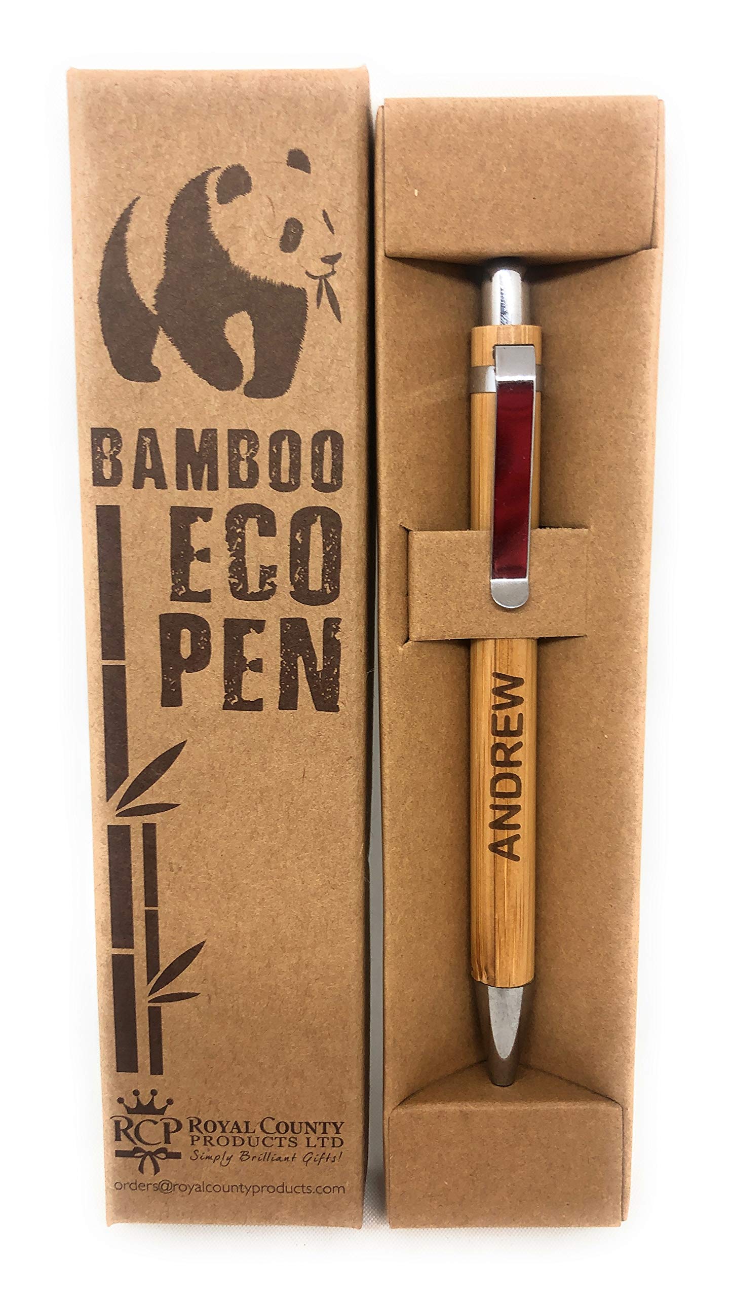 Royal County Personalised Bamboo Pens - Eco Friendly - Andrew