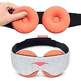 Manta Steam Sleep Mask - Reusable Near-Blackout Sleeping Mask for Relaxation & Restful Sleep - Adjustable Microwavable Steam Eye Cups for Natural Hydration, Eye Strain & Sinus Relief