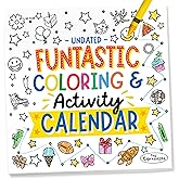 Tiny Expressions 2026 Kids Calendar Undated - Funtastic Coloring and Activity Calendar for Kids - 12 x 12 Inches, Customizable for 2026 or 2027 - Educational and Interactive Use at Home and School