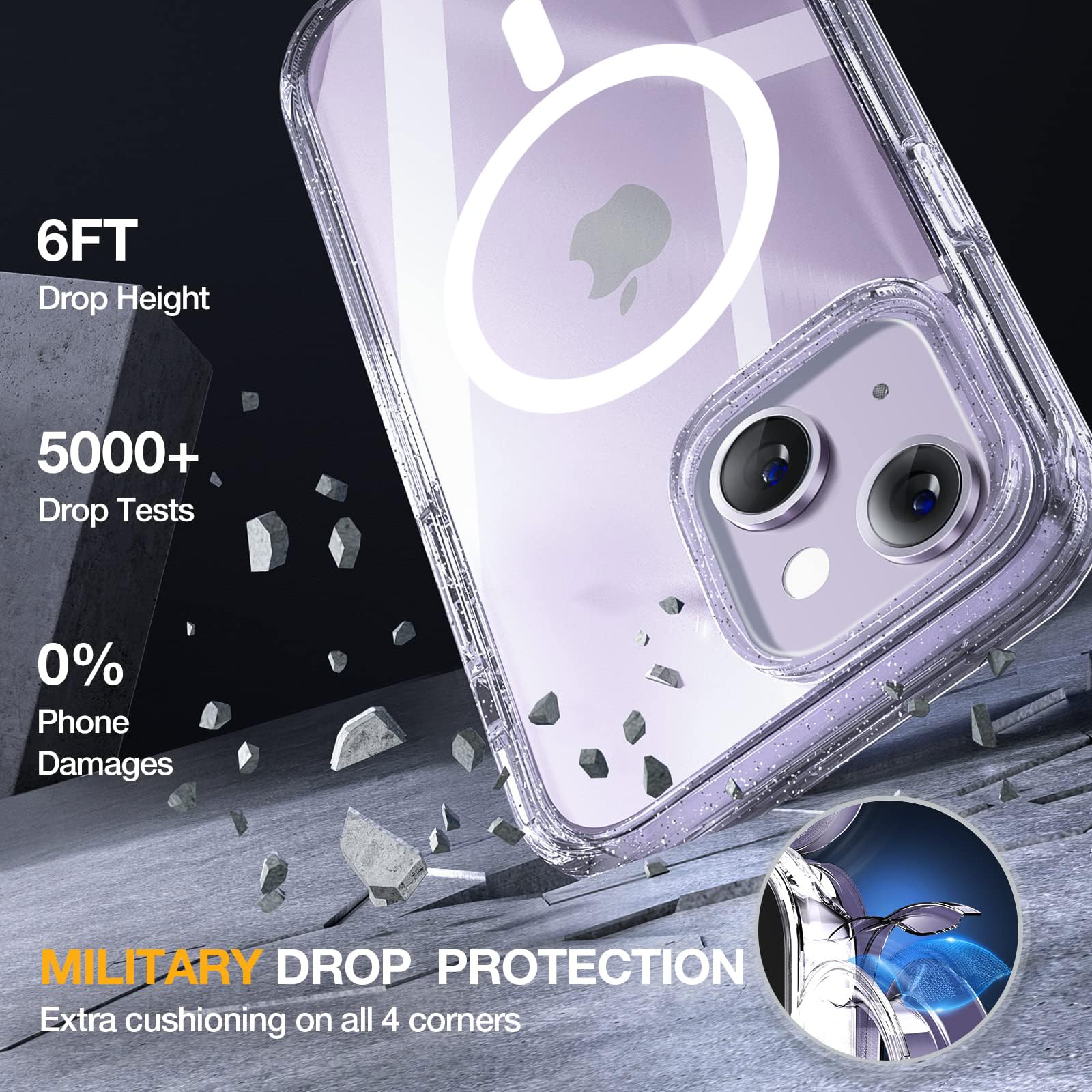 Miracase Magnetic for iPhone 14 Case 6.1