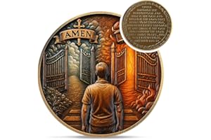 IELCJJ Christian Challenge Coin - Spiritual Choice Bible Verse Coin - Matthew 7:13-14 Jesus Religious Token- Narrow Gate Chal