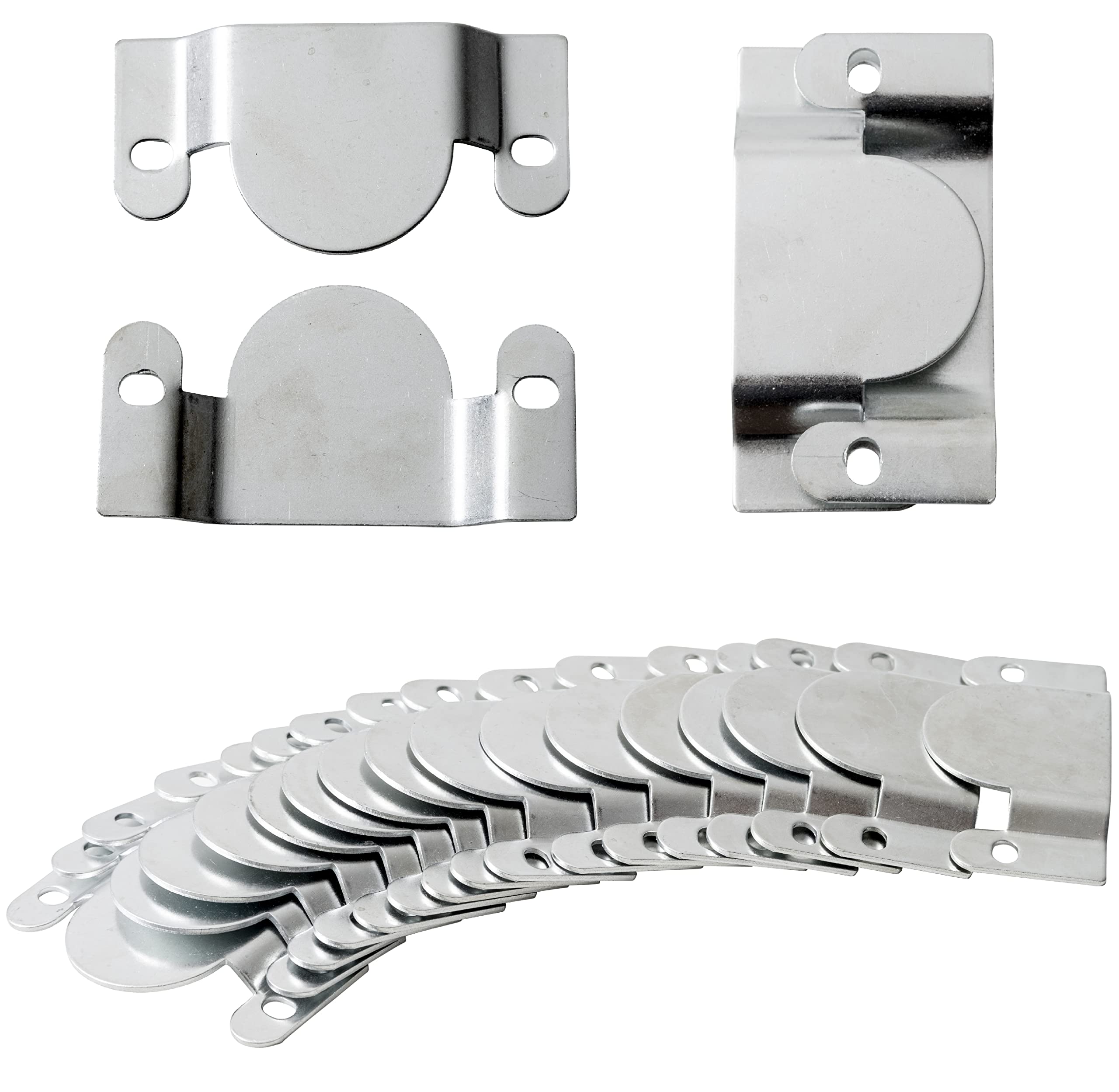 IPEA 20 Pieces [10 Pairs of Hooks] Metal Hooks for Hanging Picture Frames and Mirrors on Wall, Metallic, Chrome, 96 x 50 mm