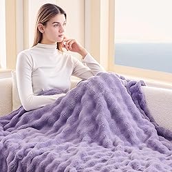 NEWCOSPLAY Twin Blanket for Couch Lavender Super