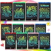 Zhehao 12 Pack LCD Writing Pad for Kids 10 Inch Erasable Doodle Boards Electronic Drawing Pads Colorful Reusable Painting Tablets Bulk Educational Learning Gifts for Christmas Boys Girls Party Favors