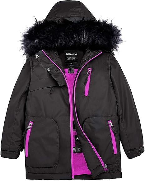 girls fleece lined coat