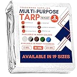 Large Waterproof Tarp - Heavy Duty 10 Mil Thick