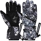 MORXPLOR Winter Ski Snow Gloves Men Women,Windproof Touchscreen Snowboard 3M Thinsulate Insulated Warm Winter Snowmobile Gloves