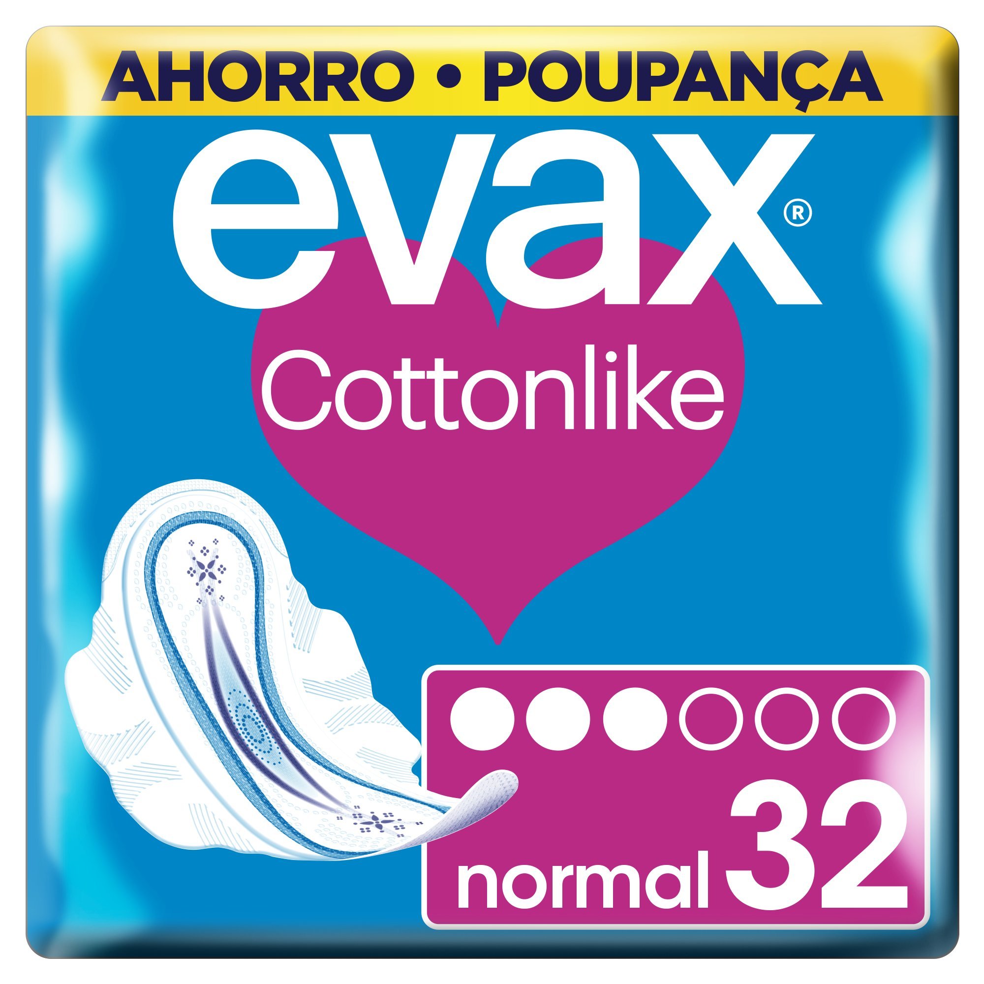 EVAX Cottonlike Sanitaty Towels Normal Wings UDS 32