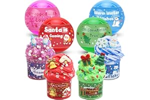 LAWOHO Stocking Stuffers for Kids, Christmas Slime, Cloud Slime kit for Girls Ages 8-12, for Girls and Boys Christmas Stocking Stuffers, 4 5 6 7 8 9 10 Year Old Kids Stocking Stuffers