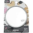 Jacent Dip & Dab 12X Magnification Cosmetic Mirror With Suction Cups, 5 Inch Diameter - 1 Pack