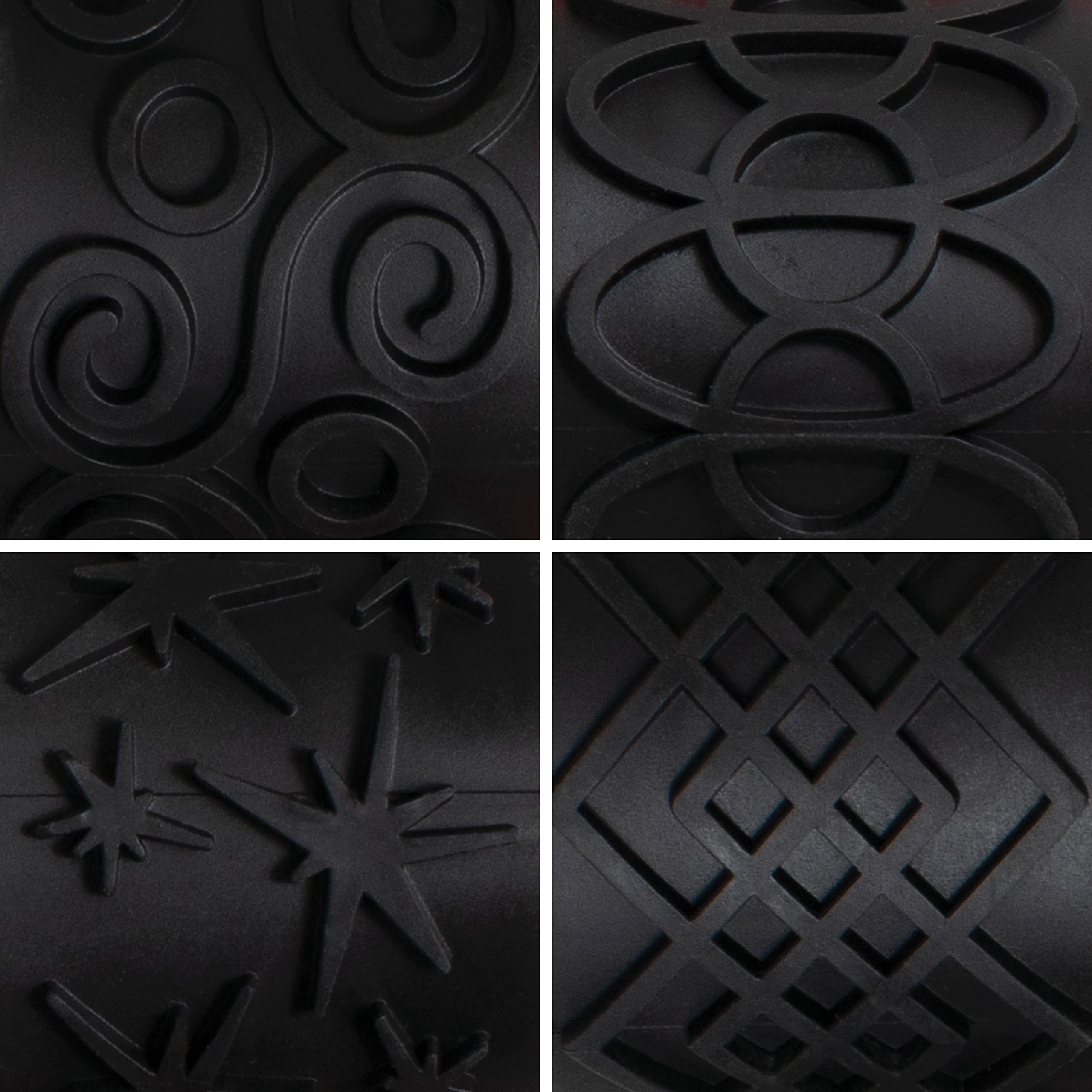 READY 2 LEARN Paint and Dough Explorers - Set 2 - Set of 4 - Sturdy, Chunky Texture Rollers for Kids and DIY - Art Tools for Pottery, Posters and Dough