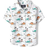 The Children's Place Boys and Toddler Poplin Short Sleeve Button Down Shirt