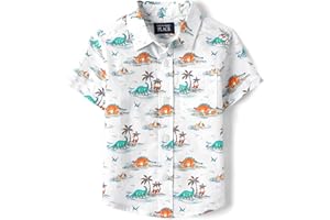 The Children's Place Boys and Toddler Poplin Short Sleeve Button Down Shirt