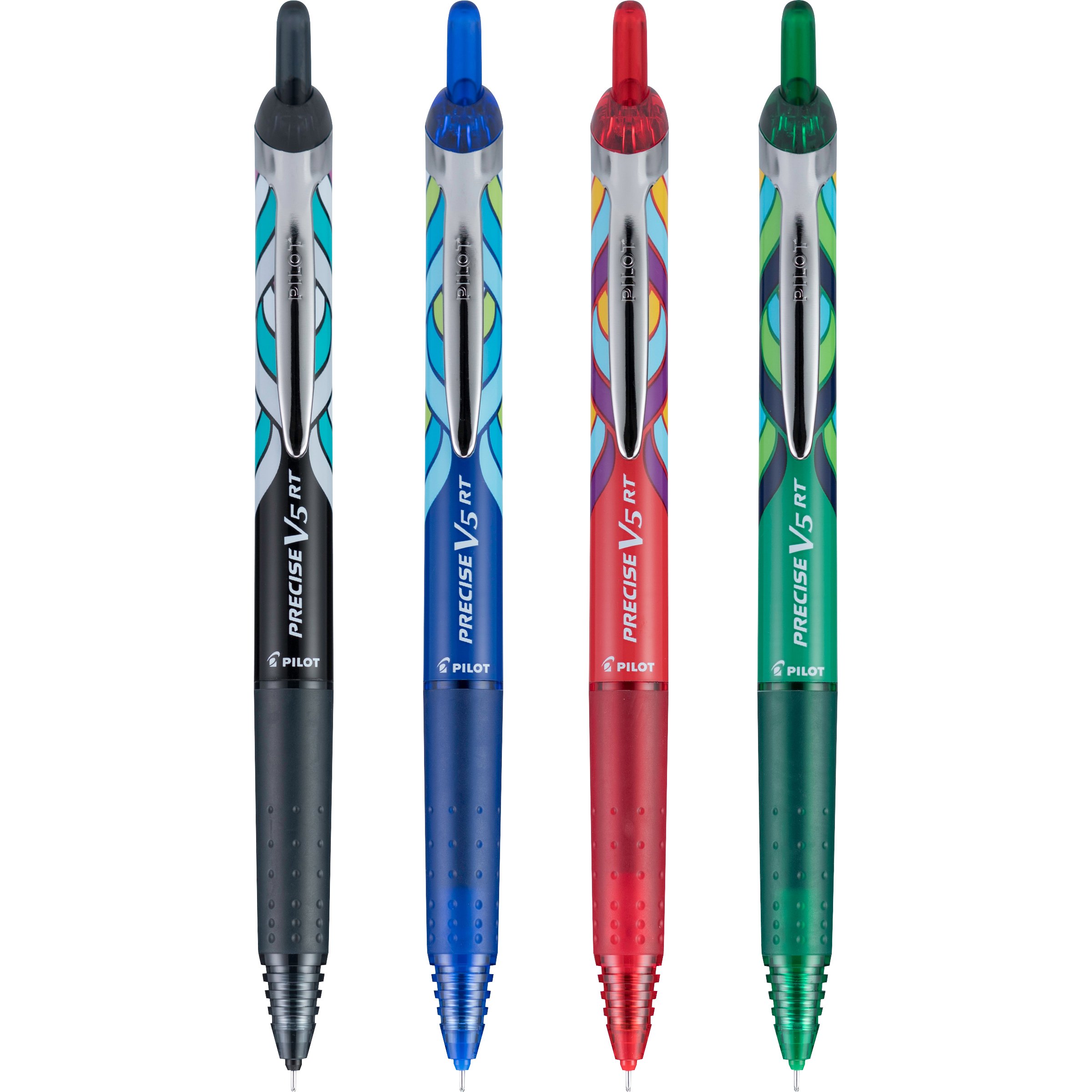 New 4 Pack Assorted Extra Fine Point Retractable Rollerball Pens With