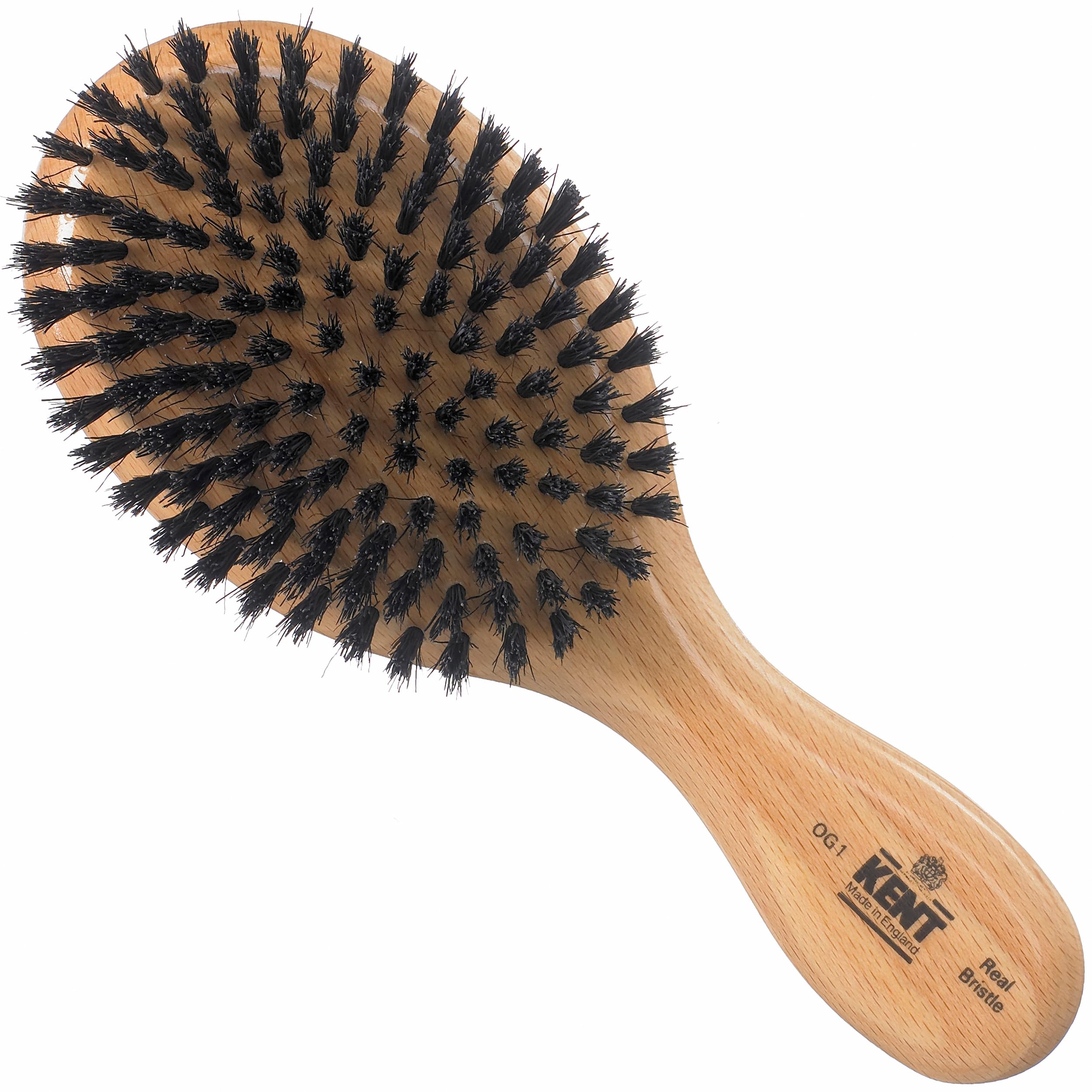 Kent Oval Club Satinwood Black Bristle Brush - OG1 (PACK OF 1)